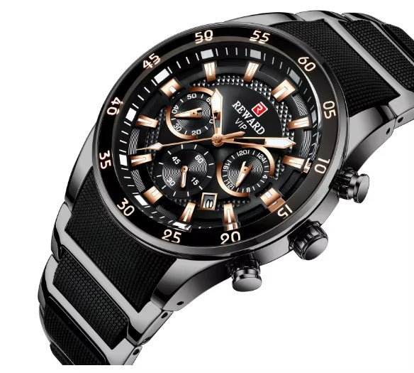 Men's Gold Quartz Watch – Luxury Analog Edition