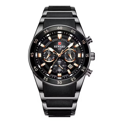 Men's Gold Quartz Watch – Luxury Analog Edition